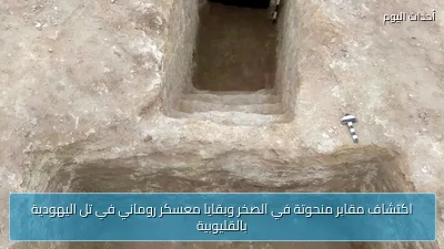 اكتشاف مقابر منحوتة في الصخر وبقايا معسكر روماني في تل اليهودية بالقليوبية