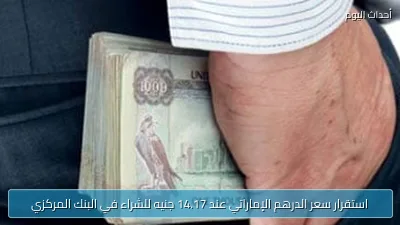 استقرار سعر الدرهم الإماراتي عند 14.17 جنيه للشراء في البنك المركزي