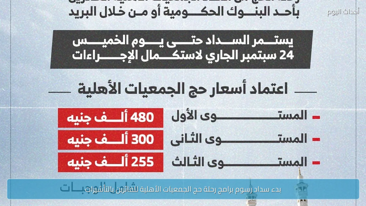 بدء سداد رسوم برامج رحلة حج الجمعيات الأهلية للفائزين بالتأشيرات