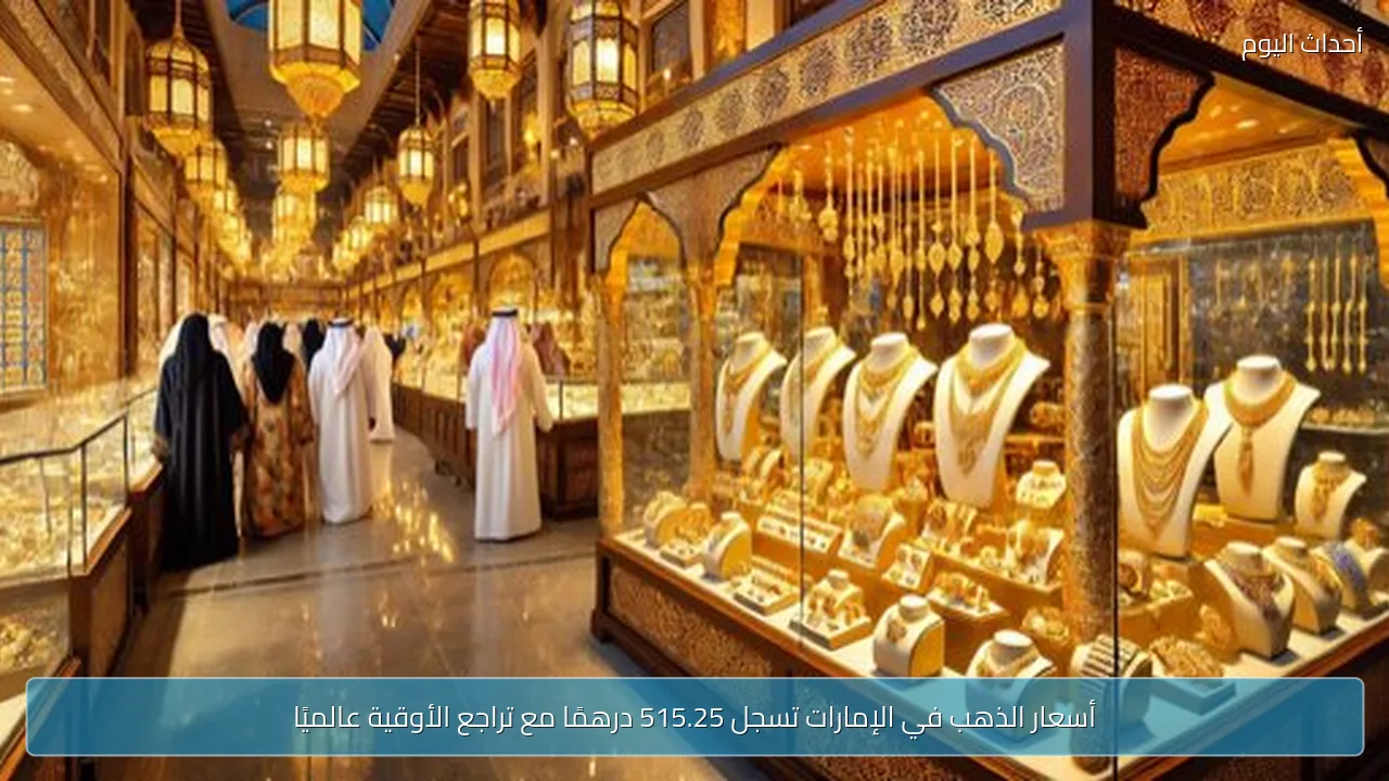 أسعار الذهب في الإمارات تسجل 515.25 درهمًا مع تراجع الأوقية عالميًا