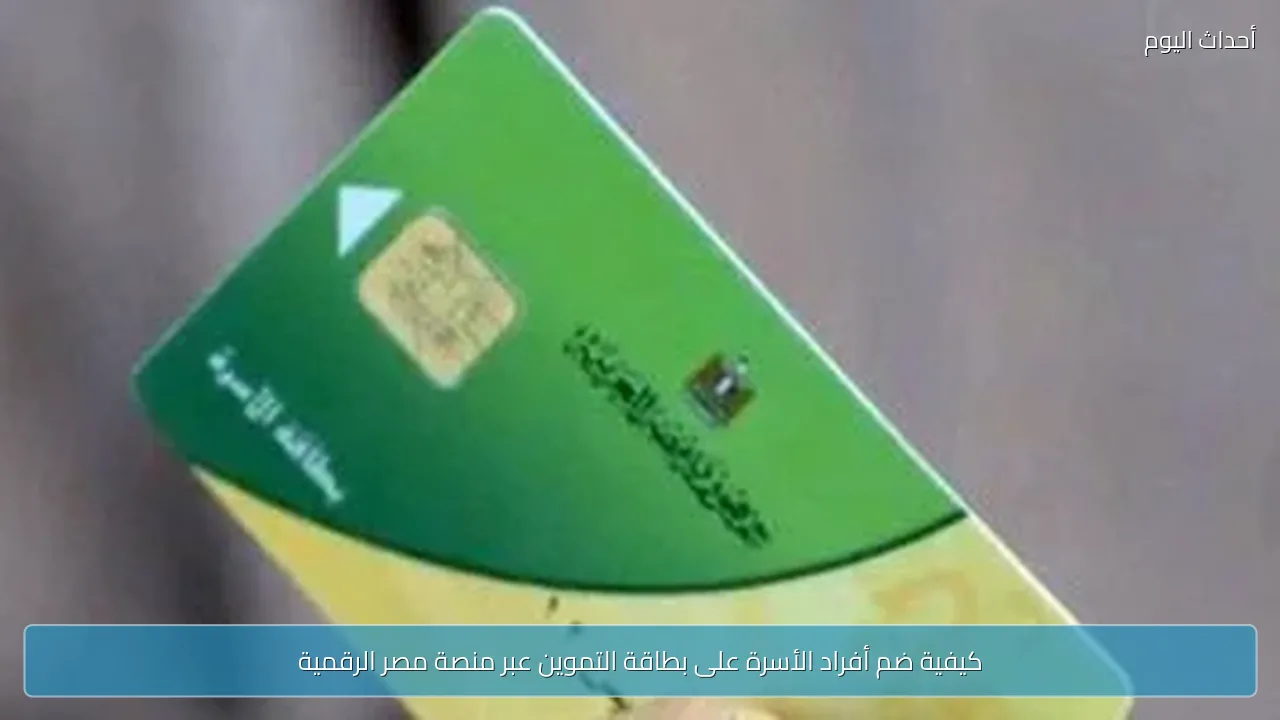 كيفية ضم أفراد الأسرة على بطاقة التموين عبر منصة مصر الرقمية