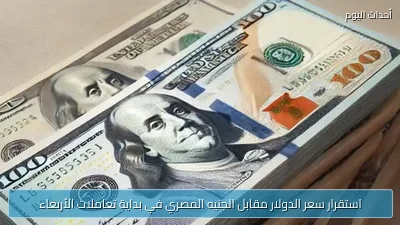 استقرار سعر الدولار مقابل الجنيه المصري في بداية تعاملات الأربعاء