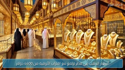 أسعار الذهب في قطر ترتفع مع اقتراب الأوقية من 4400 دولار