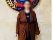 المتهمة عقب إلقاء القبض عليها