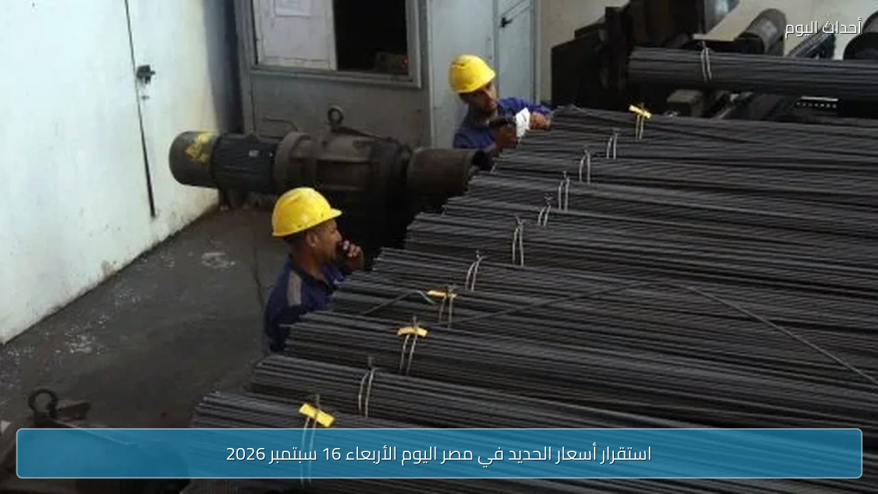 استقرار أسعار الحديد في مصر اليوم الأربعاء 16 سبتمبر 2026