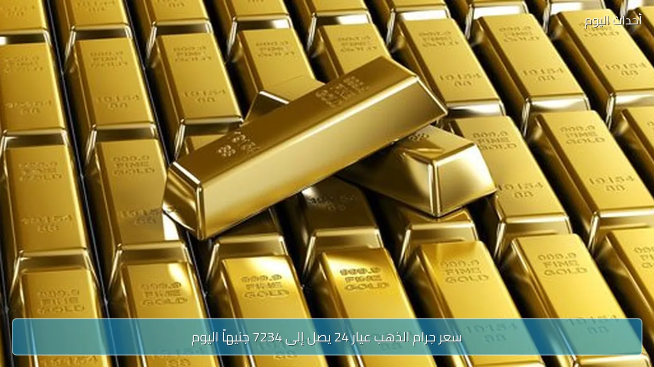 سعر جرام الذهب عيار 24 يصل إلى 7234 جنيهاً اليوم
