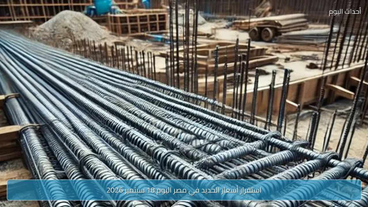 استقرار أسعار الحديد في مصر اليوم 18 سبتمبر 2026