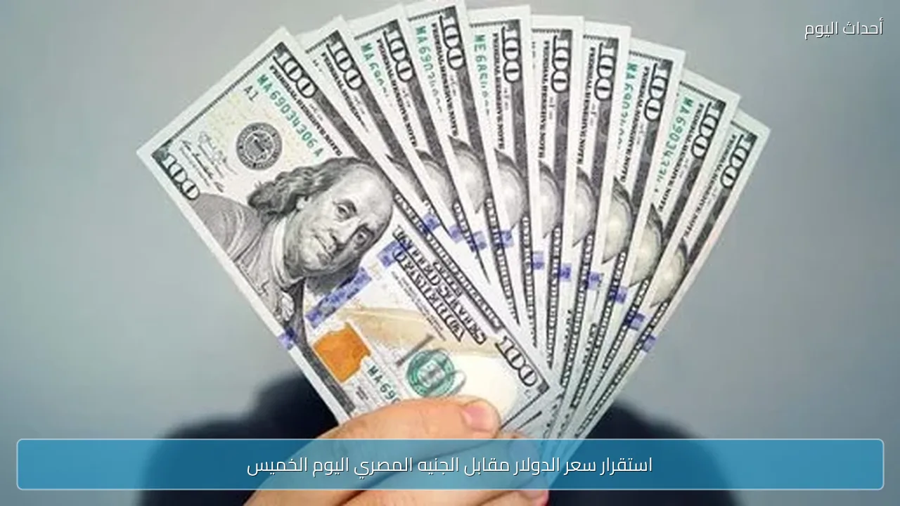 استقرار سعر الدولار مقابل الجنيه المصري اليوم الخميس