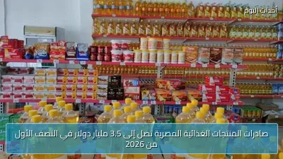 صادرات المنتجات الغذائية المصرية تصل إلى 3.5 مليار دولار في النصف الأول من 2026