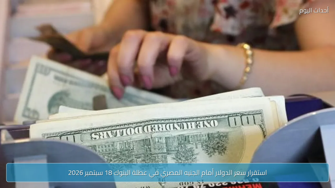 استقرار سعر الدولار أمام الجنيه المصري في عطلة البنوك 18 سبتمبر 2026