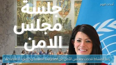 رانيا المشاط تتحدث بمجلس الأمن عن اضطرابات الملاحة وكلفتها الاقتصادية