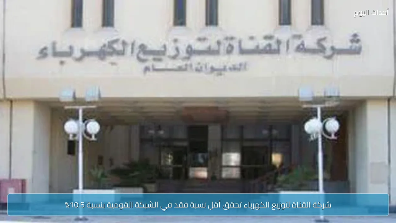 شركة القناة لتوزيع الكهرباء تحقق أقل نسبة فقد في الشبكة القومية بنسبة 10.5%