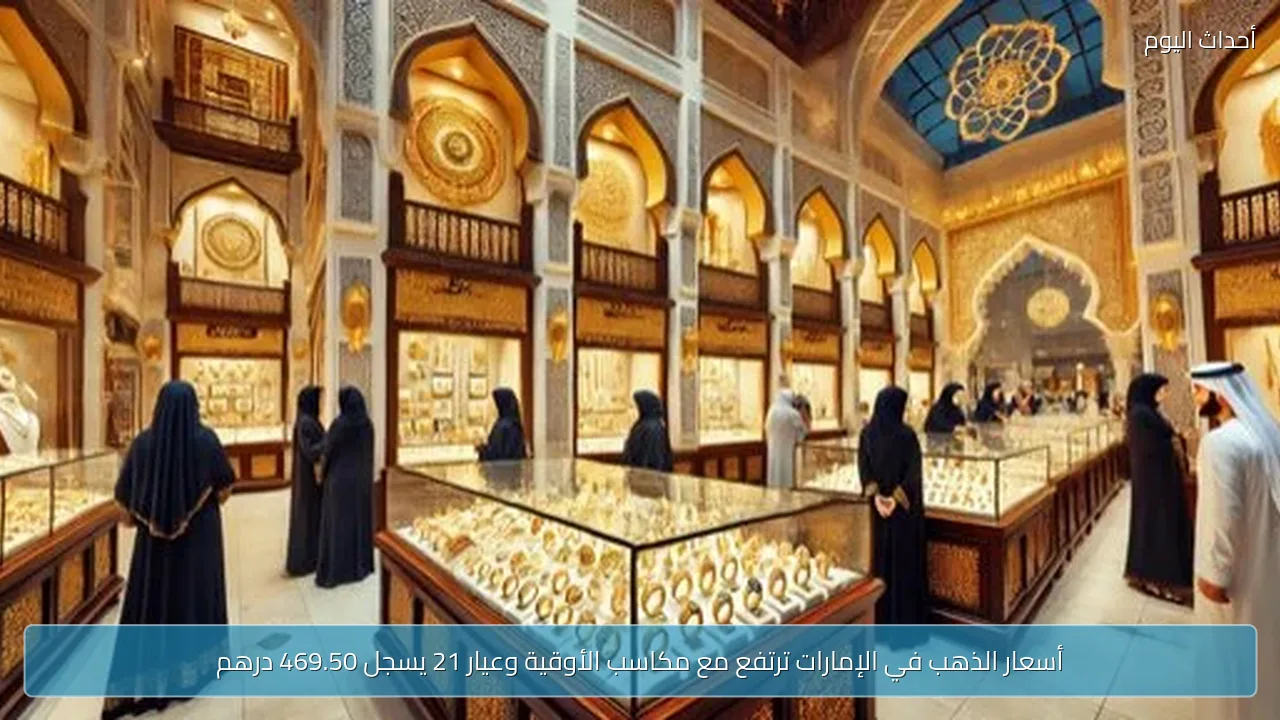 أسعار الذهب في الإمارات ترتفع مع مكاسب الأوقية وعيار 21 يسجل 469.50 درهم