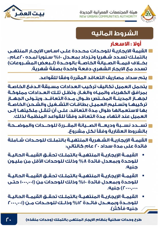 كراسه شروط الايجار التمليكى  (20)