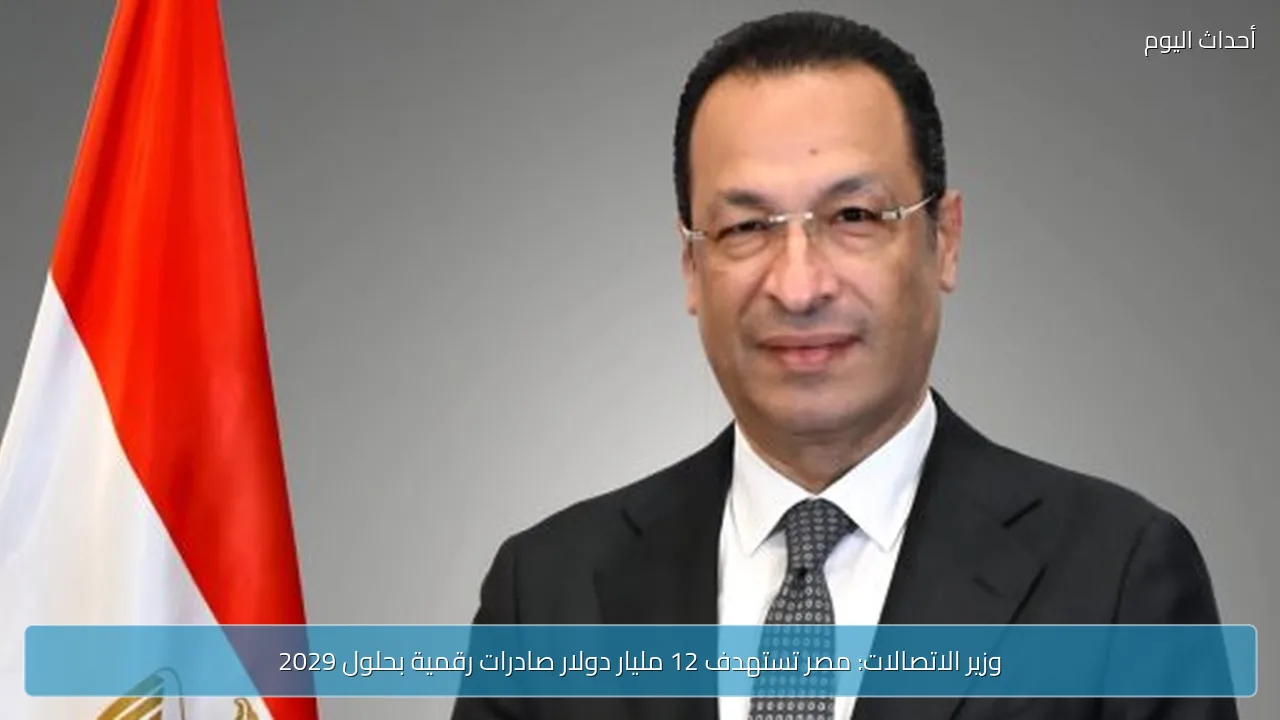 وزير الاتصالات: مصر تستهدف 12 مليار دولار صادرات رقمية بحلول 2029