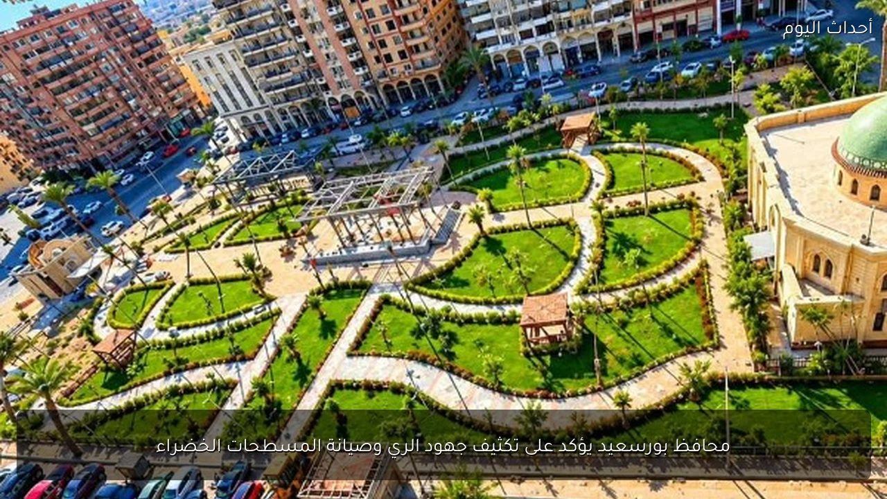 محافظ بورسعيد يؤكد على تكثيف جهود الري وصيانة المسطحات الخضراء