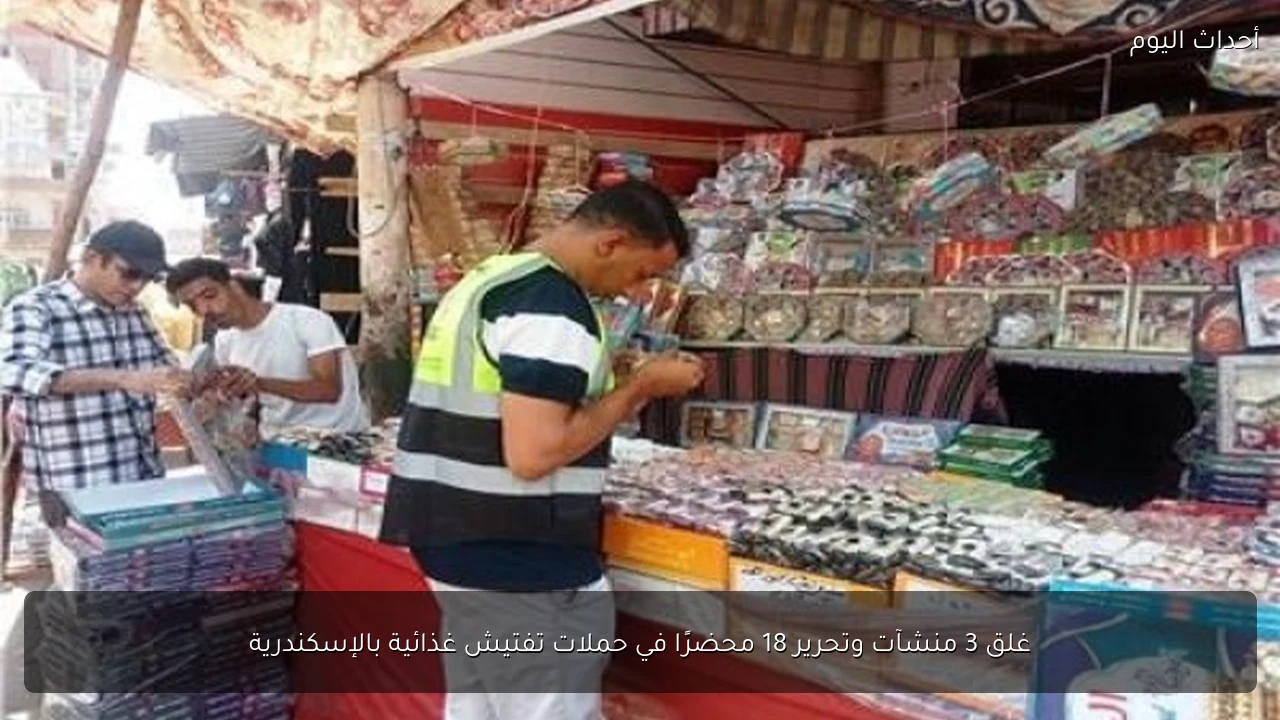 غلق 3 منشآت وتحرير 18 محضرًا في حملات تفتيش غذائية بالإسكندرية