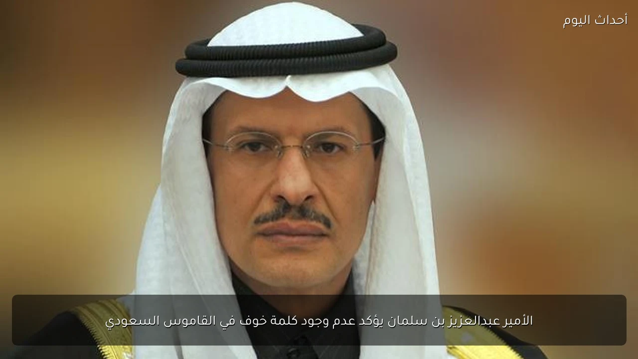 الأمير عبدالعزيز بن سلمان يؤكد عدم وجود كلمة خوف في القاموس السعودي