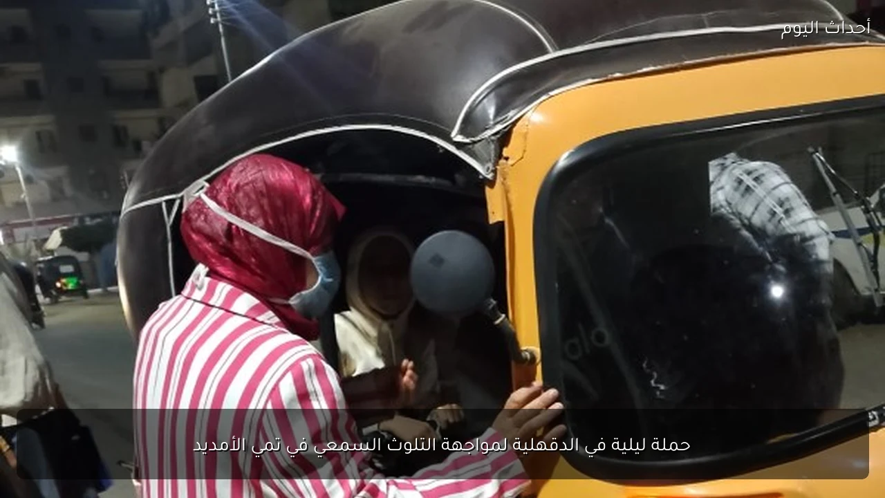 حملة ليلية في الدقهلية لمواجهة التلوث السمعي في تمي الأمديد