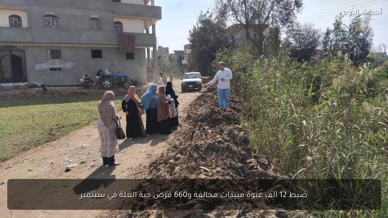 ضبط 12 ألف عبوة مبيدات مخالفة و660 قرص حبة الغلة في سبتمبر
