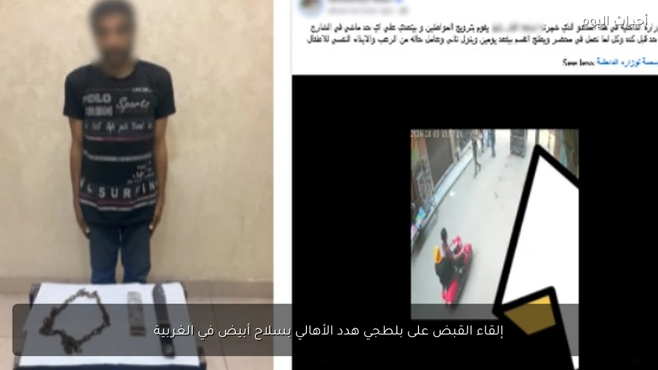 إلقاء القبض على بلطجي هدد الأهالي بسلاح أبيض في الغربية