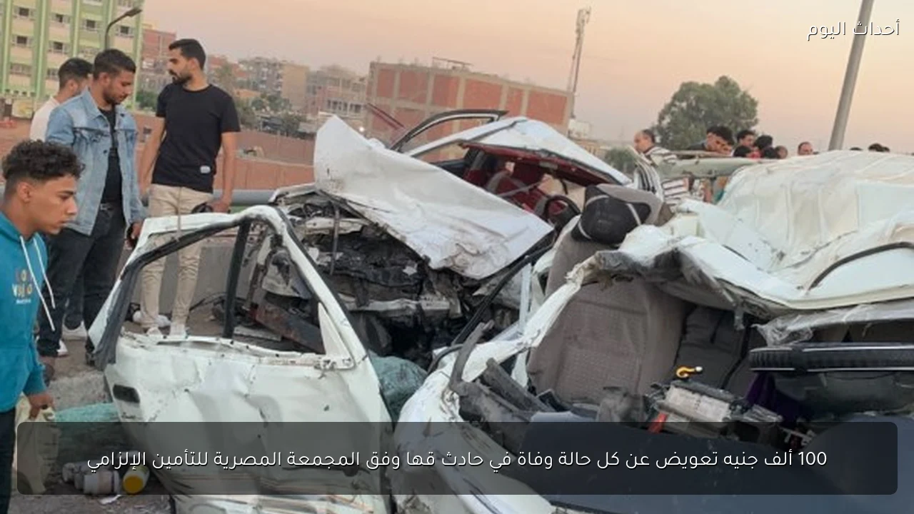 100 ألف جنيه تعويض عن كل حالة وفاة في حادث قها وفق المجمعة المصرية للتأمين الإلزامي