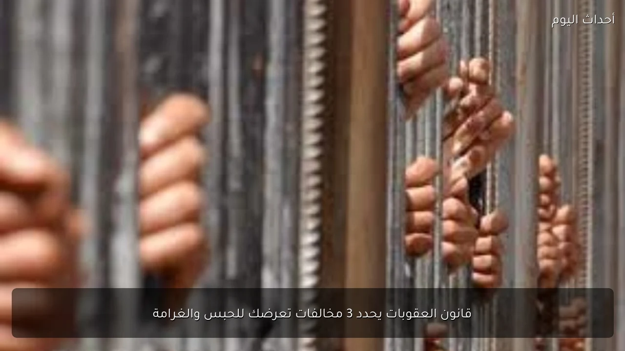 قانون العقوبات يحدد 3 مخالفات تعرضك للحبس والغرامة