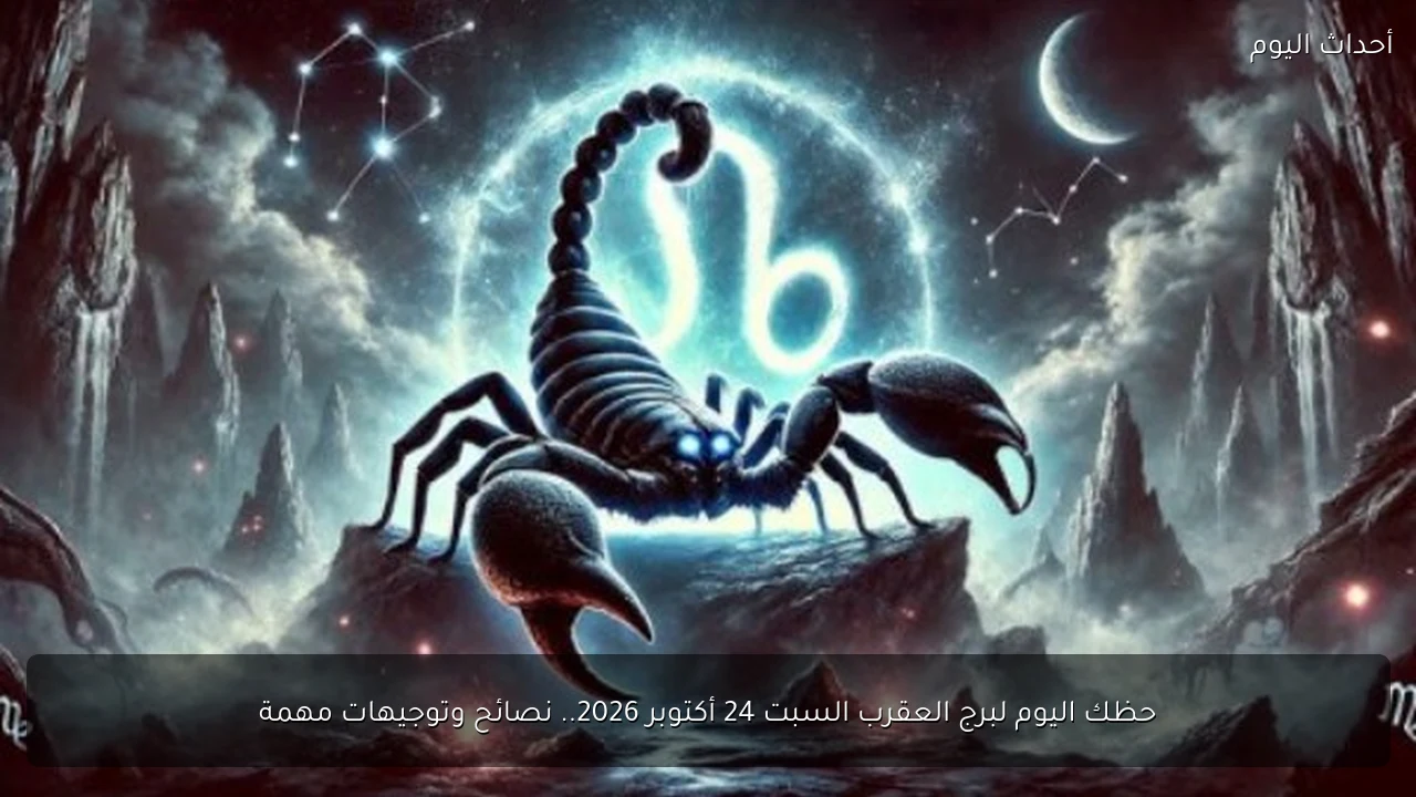 حظك اليوم لبرج العقرب السبت 24 أكتوبر 2026.. نصائح وتوجيهات مهمة