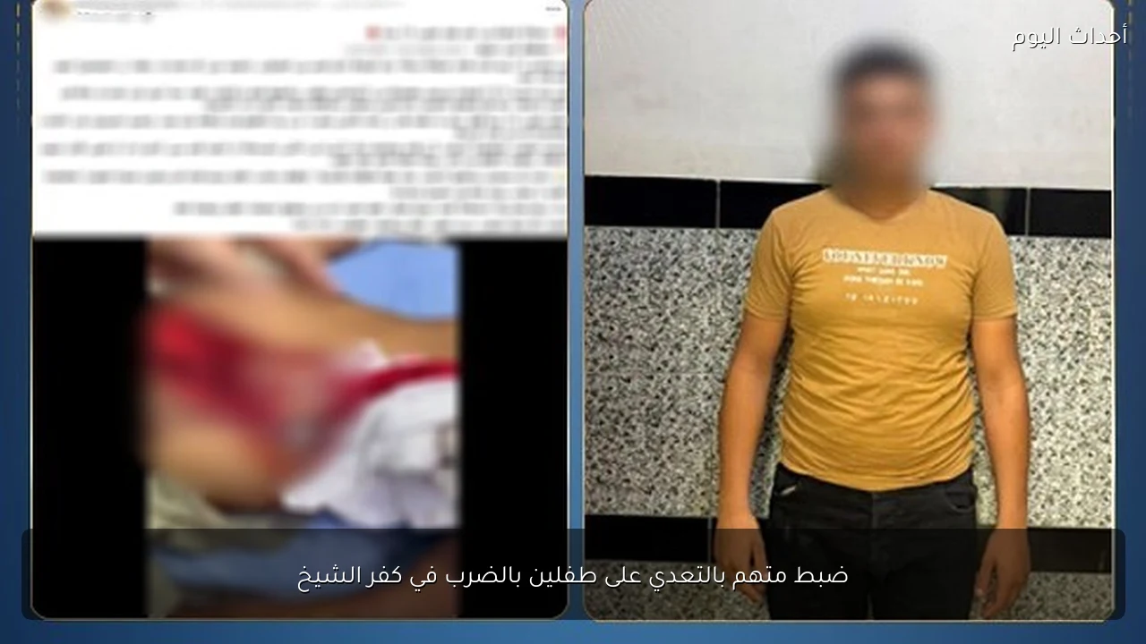 ضبط متهم بالتعدي على طفلين بالضرب في كفر الشيخ