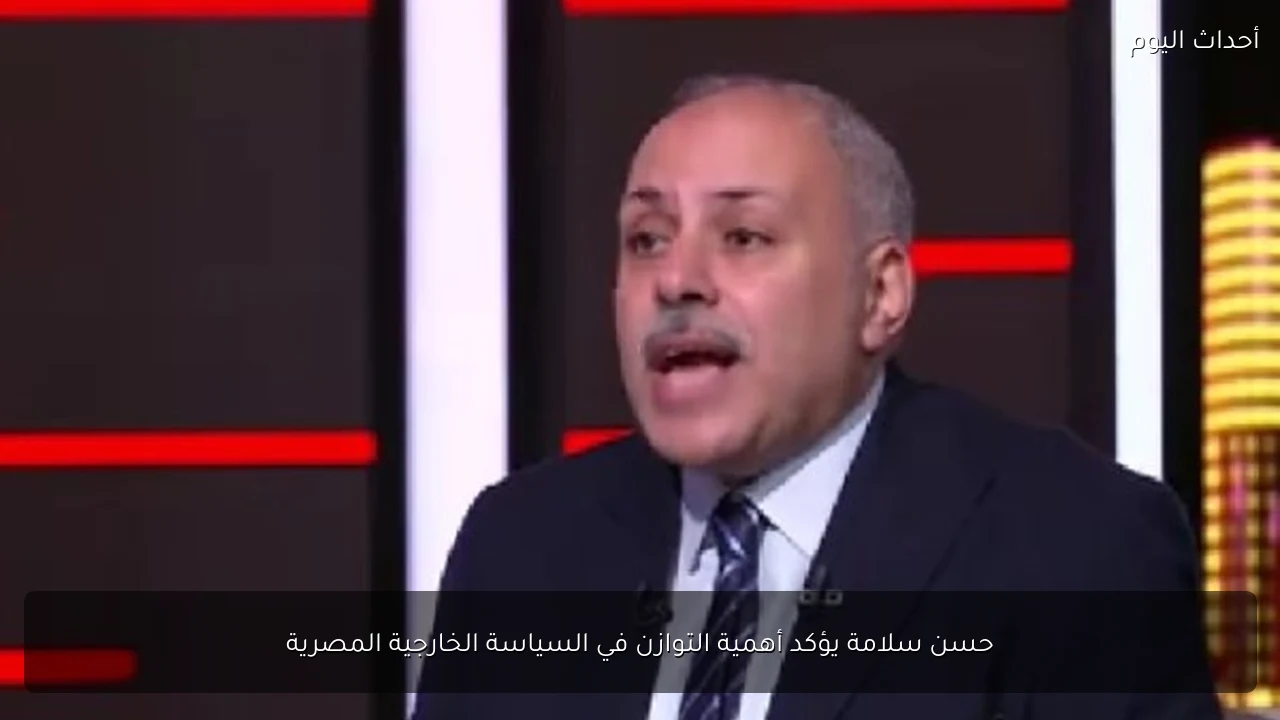 حسن سلامة يؤكد أهمية التوازن في السياسة الخارجية المصرية