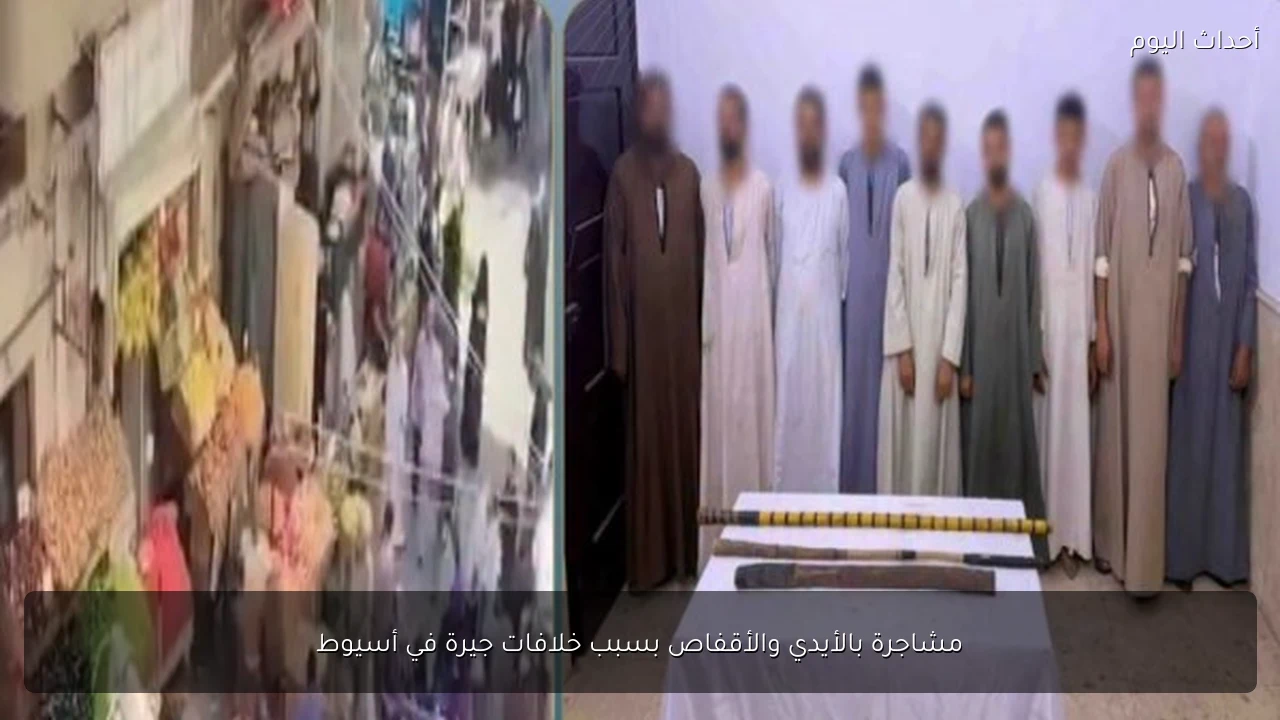 مشاجرة بالأيدي والأقفاص بسبب خلافات جيرة في أسيوط