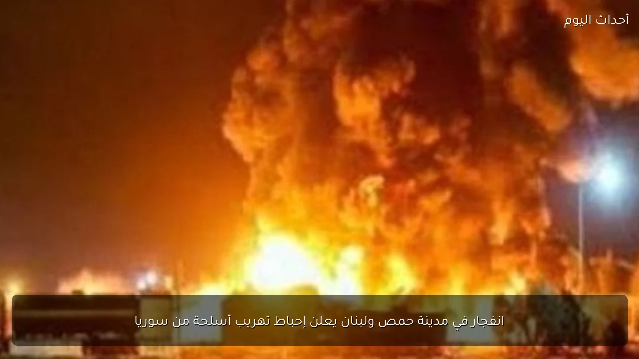 انفجار في مدينة حمص ولبنان يعلن إحباط تهريب أسلحة من سوريا
