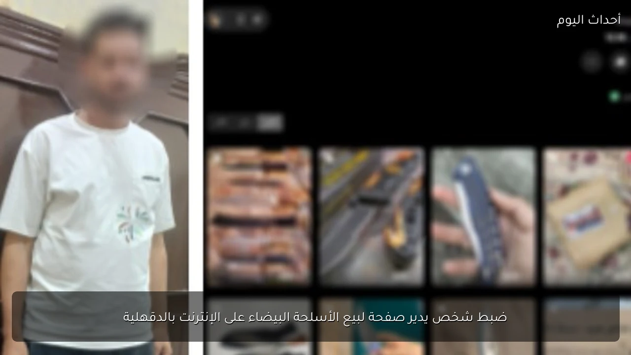 ضبط شخص يدير صفحة لبيع الأسلحة البيضاء على الإنترنت بالدقهلية