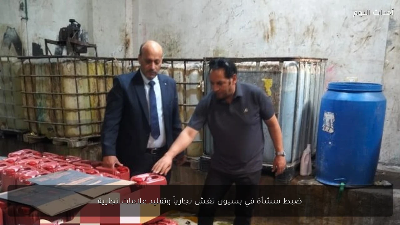 ضبط منشأة في بسيون تغش تجارياً وتقليد علامات تجارية