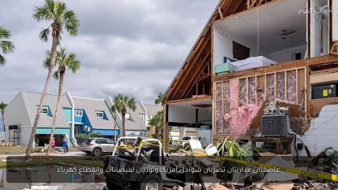 عاصفتان مداريتان تضربان سواحل أمريكا وتؤديان لفيضانات وانقطاع كهرباء