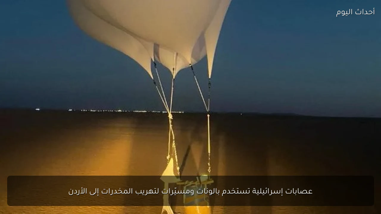 عصابات إسرائيلية تستخدم بالونات ومسيّرات لتهريب المخدرات إلى الأردن