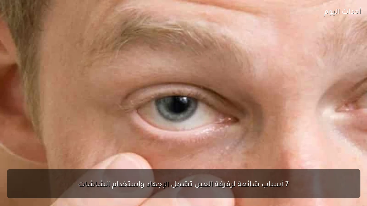 7 أسباب شائعة لرفرفة العين تشمل الإجهاد واستخدام الشاشات