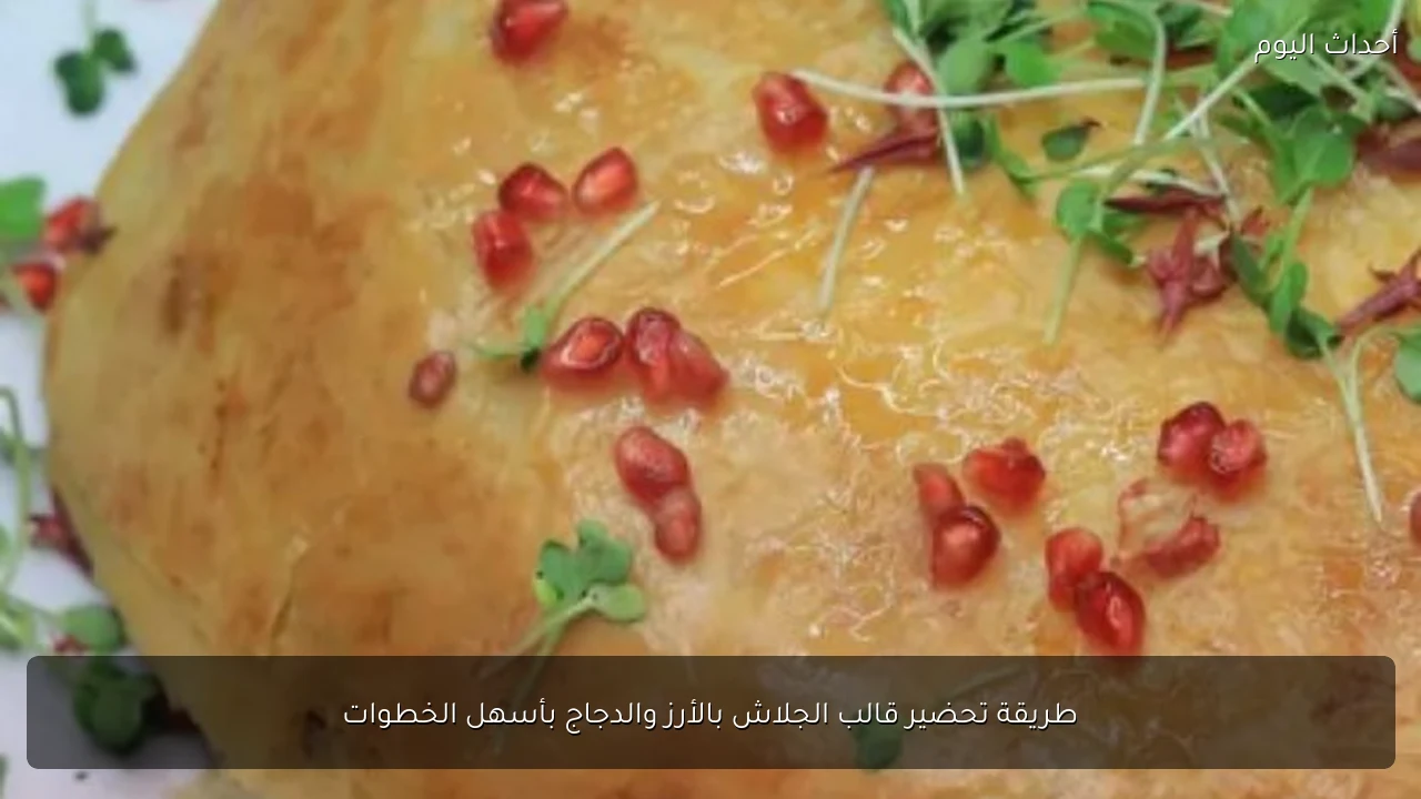 طريقة تحضير قالب الجلاش بالأرز والدجاج بأسهل الخطوات