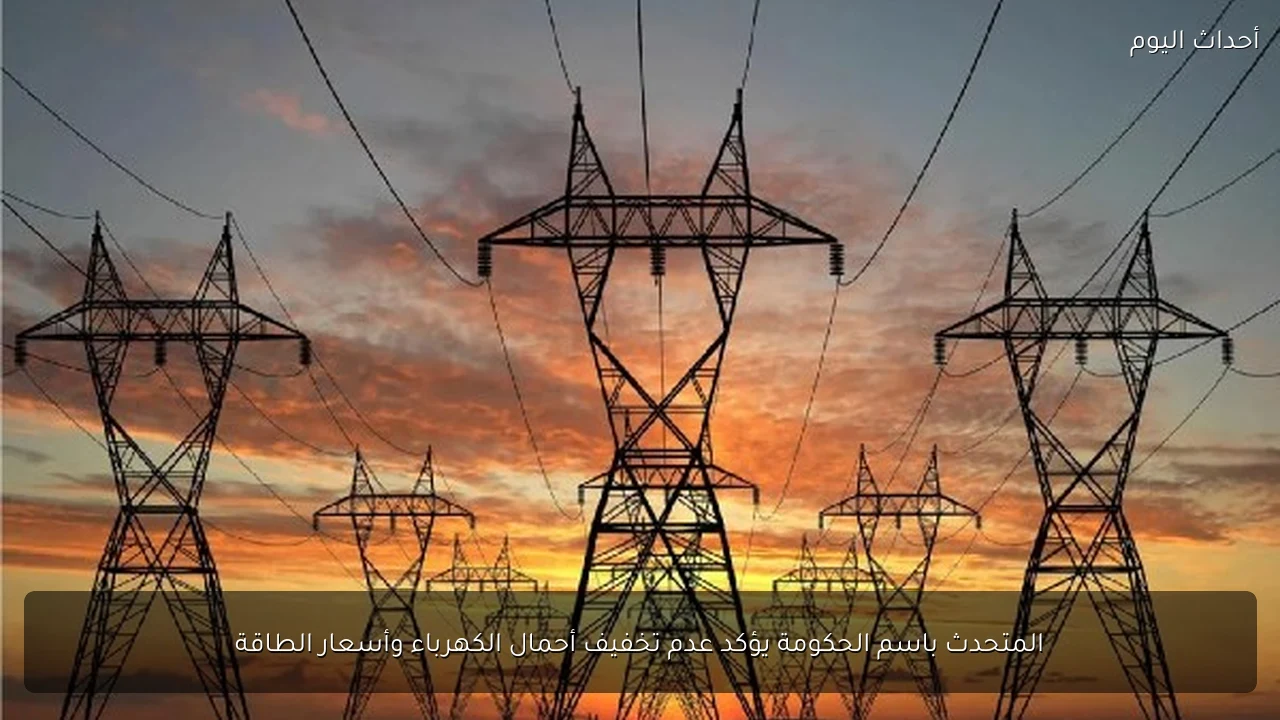 المتحدث باسم الحكومة يؤكد عدم تخفيف أحمال الكهرباء وأسعار الطاقة
