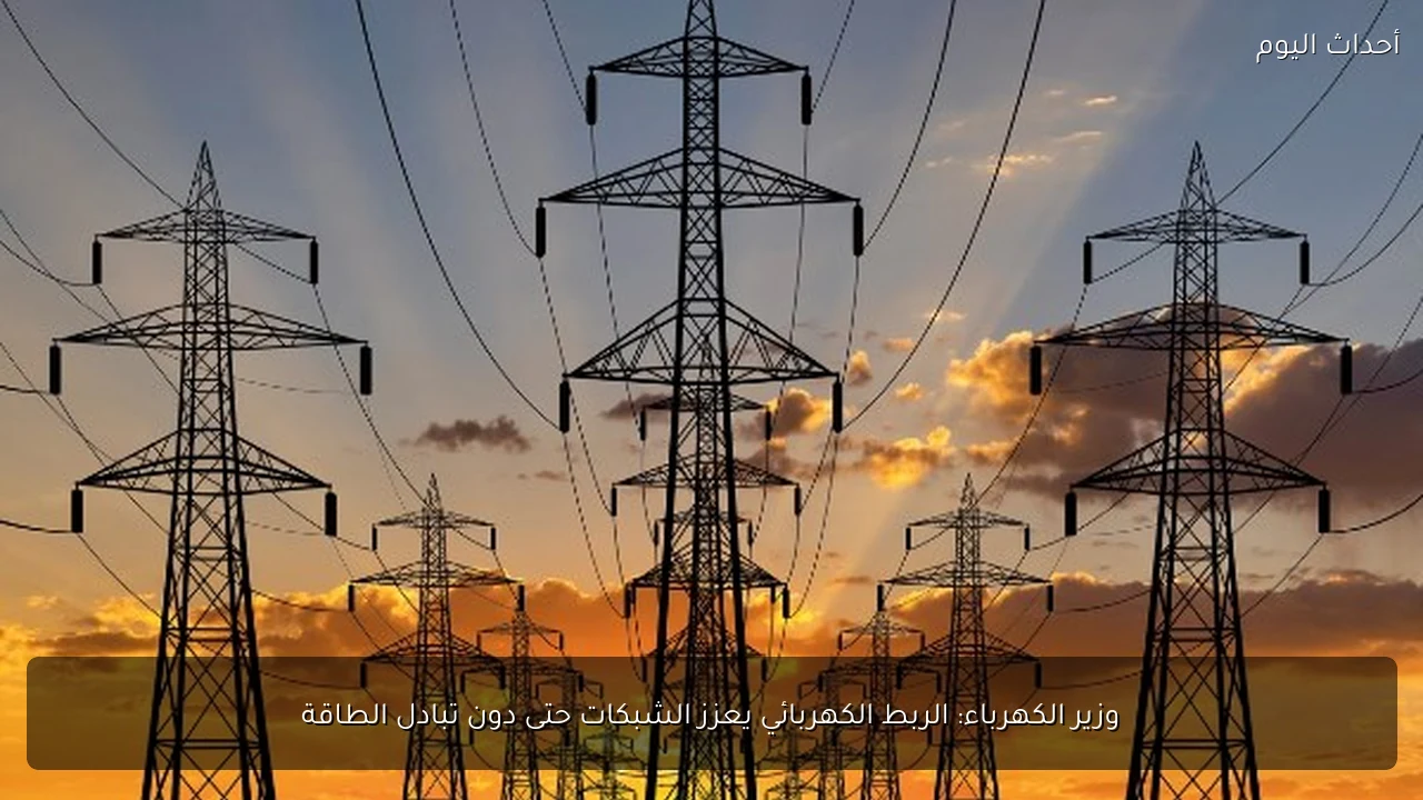وزير الكهرباء: الربط الكهربائي يعزز الشبكات حتى دون تبادل الطاقة