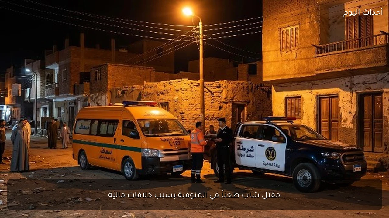 مقتل شاب طعناً في المنوفية بسبب خلافات مالية