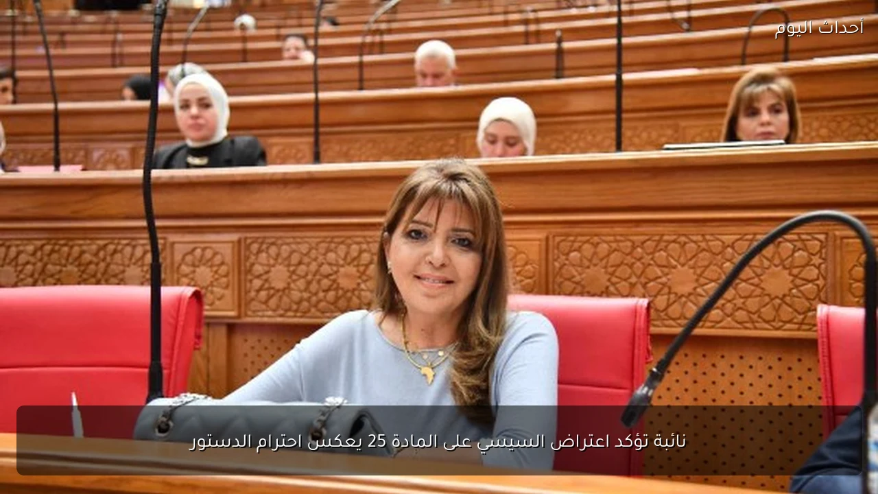 نائبة تؤكد اعتراض السيسي على المادة 25 يعكس احترام الدستور