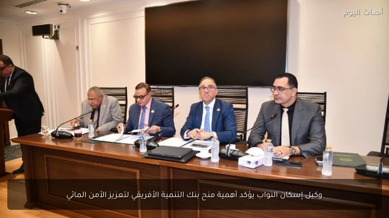وكيل إسكان النواب يؤكد أهمية منح بنك التنمية الأفريقي لتعزيز الأمن المائي