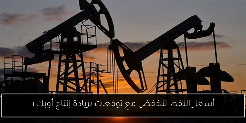 أسعار النفط تنخفض مع توقعات بزيادة إنتاج أوبك+