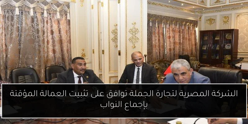 الشركة المصرية لتجارة الجملة توافق على تثبيت العمالة المؤقتة بإجماع النواب