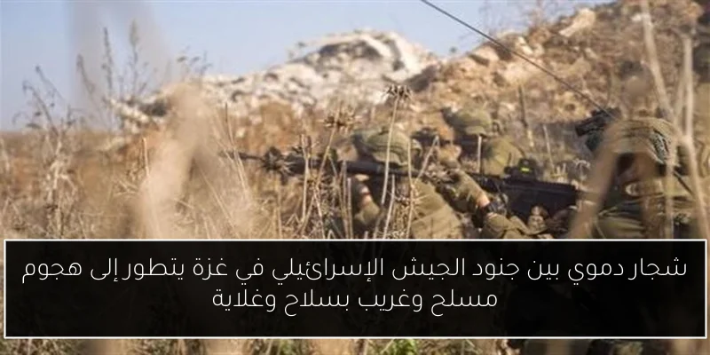 شجار دموي بين جنود الجيش الإسرائيلي في غزة يتطور إلى هجوم مسلح وغريب بسلاح وغلاية
