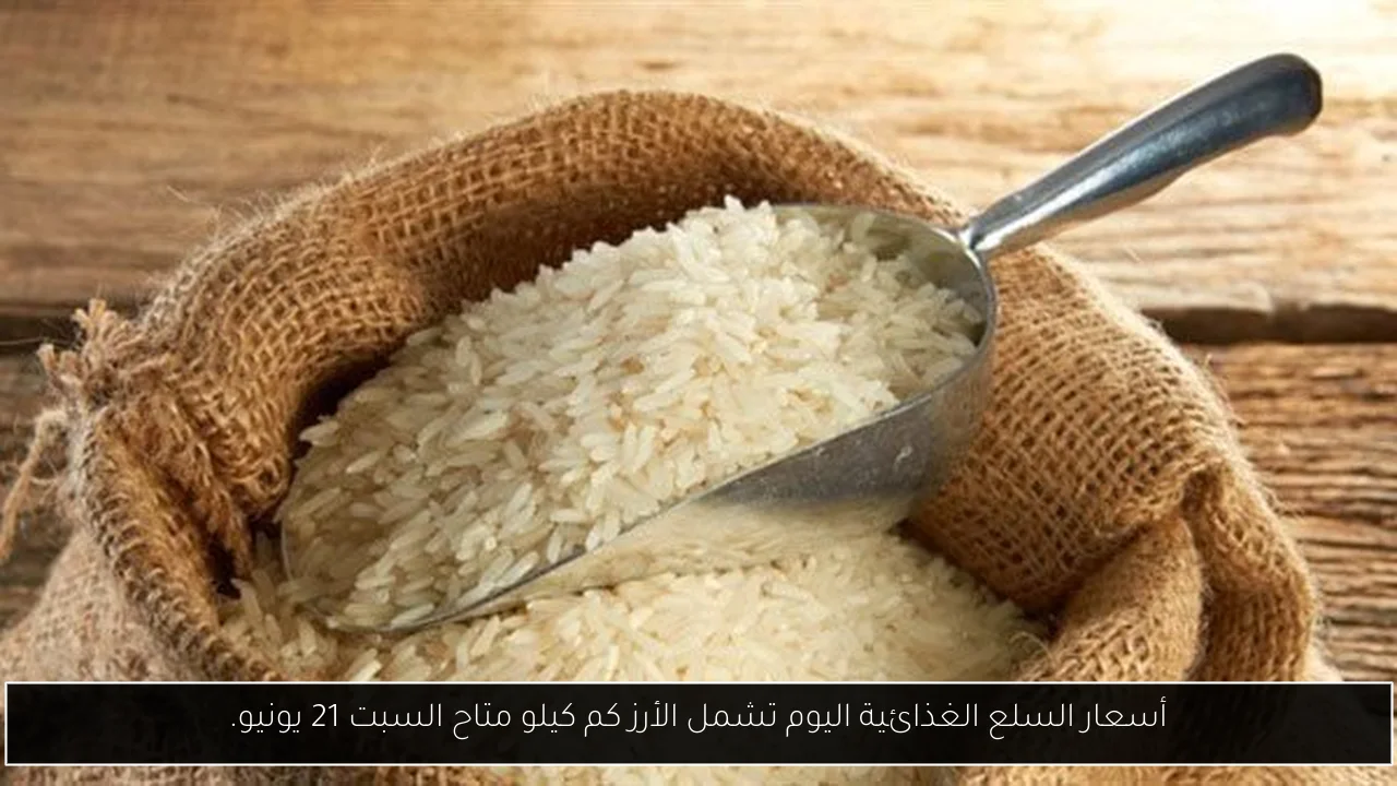 أسعار السلع الغذائية اليوم تشمل الأرز كم كيلو متاح السبت 21 يونيو.