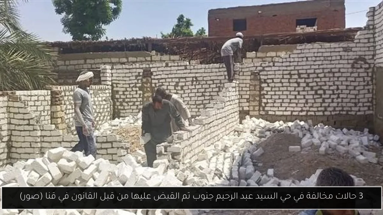 3 حالات مخالفة في حي السيد عبد الرحيم جنوب تم القبض عليها من قبل القانون في قنا (صور)