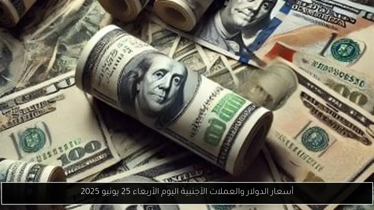 أسعار الدولار والعملات الأجنبية اليوم الأربعاء 25 يونيو 2025