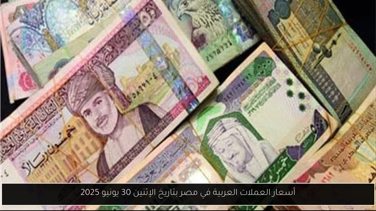 أسعار العملات العربية في مصر بتاريخ الإثنين 30 يونيو 2025
